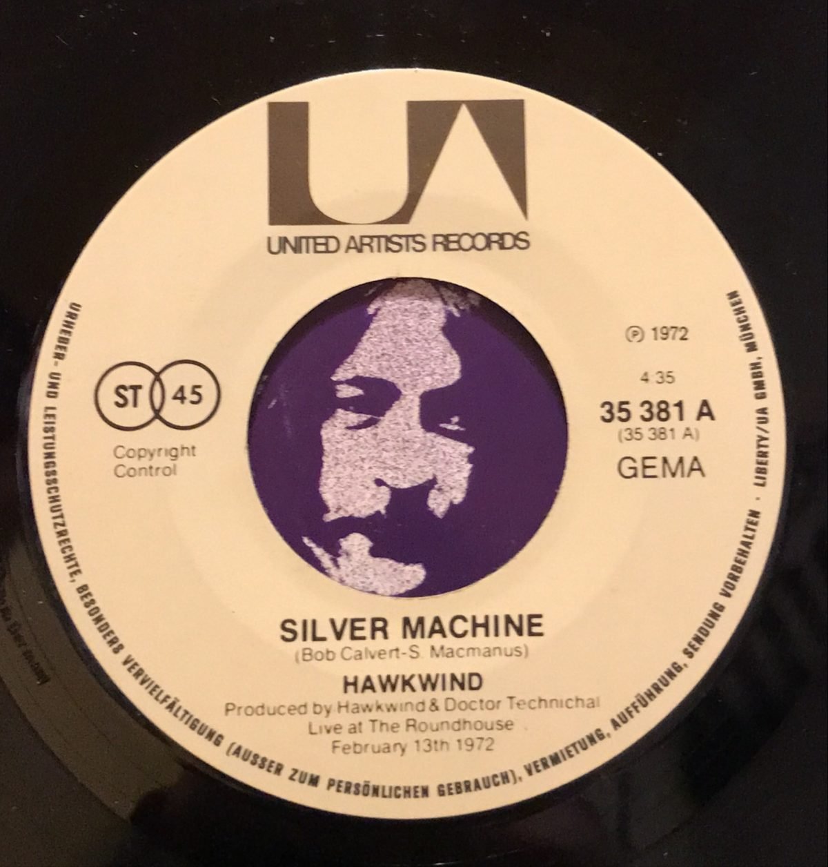 Hawkwind ‎– Silver Machine 45lik Plak - Görsel 3