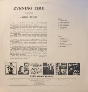 Jackie Mittoo And The Soul Vendors ‎– Evening Time LP Plak - Görsel 2