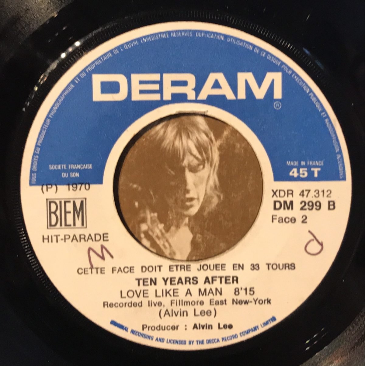 Ten Years After ‎– Love Like A Man 45lik Plak - Görsel 3