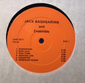 Jack Baghsarian And Ensemble LP Plak - Görsel 3