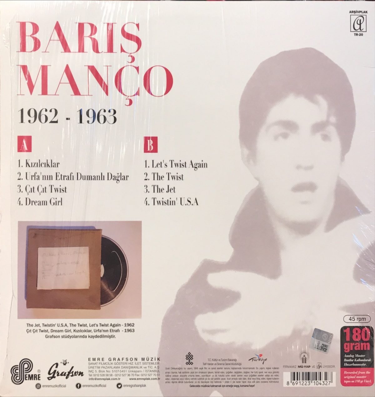 Barış Manço ‎– 1962-1963 LP Plak Afiş Dahil - Görsel 2