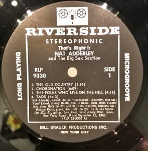 Nat Adderley ‎– That's Right! LP Plak - Görsel 3