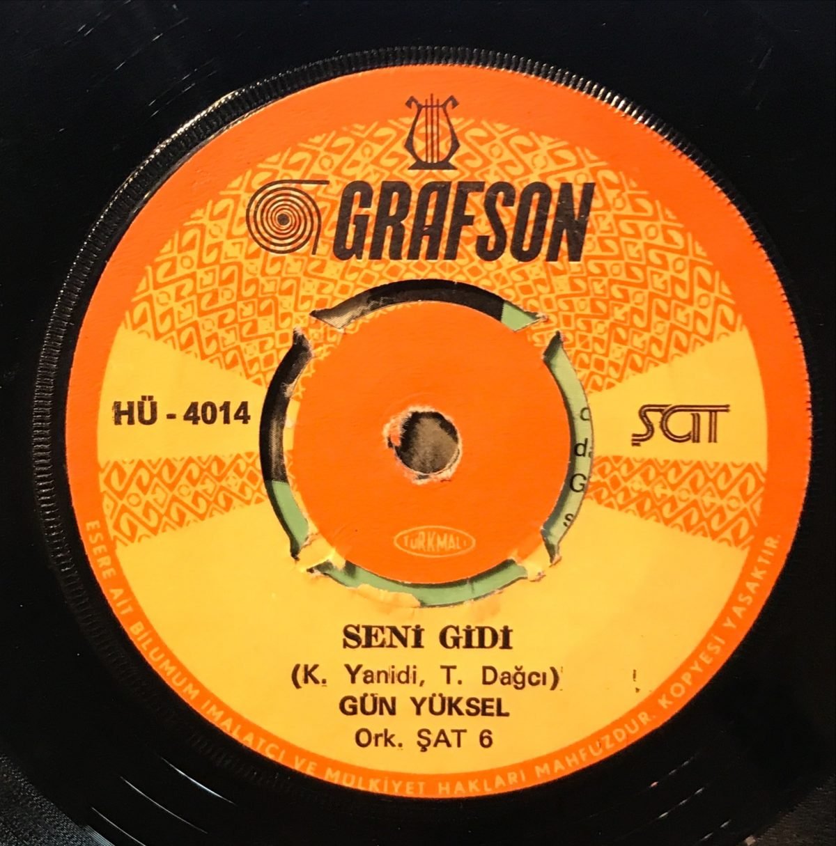 Gün Yüksel ‎– Seni Gidi / Dalgalar 45lik Plak - Görsel 4