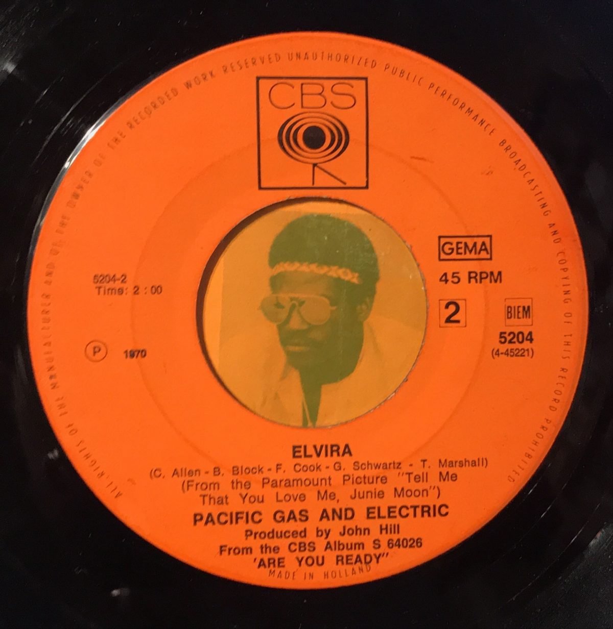 Pacific Gas & Electric ‎– Father Come On Home / Elvira 45lik Plak - Görsel 2