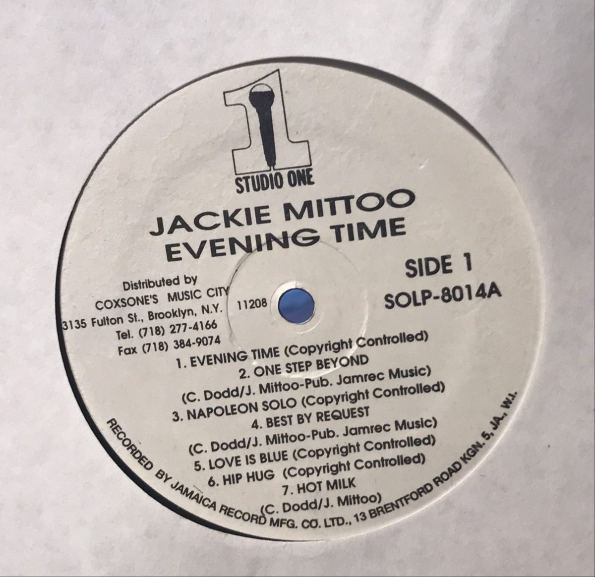 Jackie Mittoo And The Soul Vendors ‎– Evening Time LP Plak - Görsel 3
