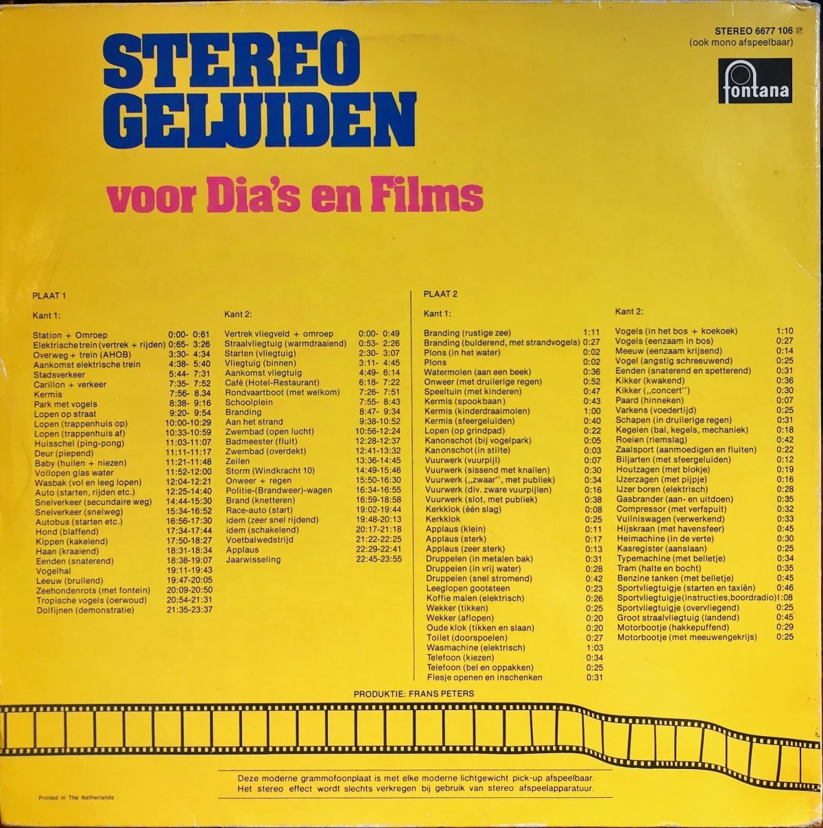 Stereo Sounds For Slides And Films - Ses Efektleri 2xLP Plak - Görsel 2