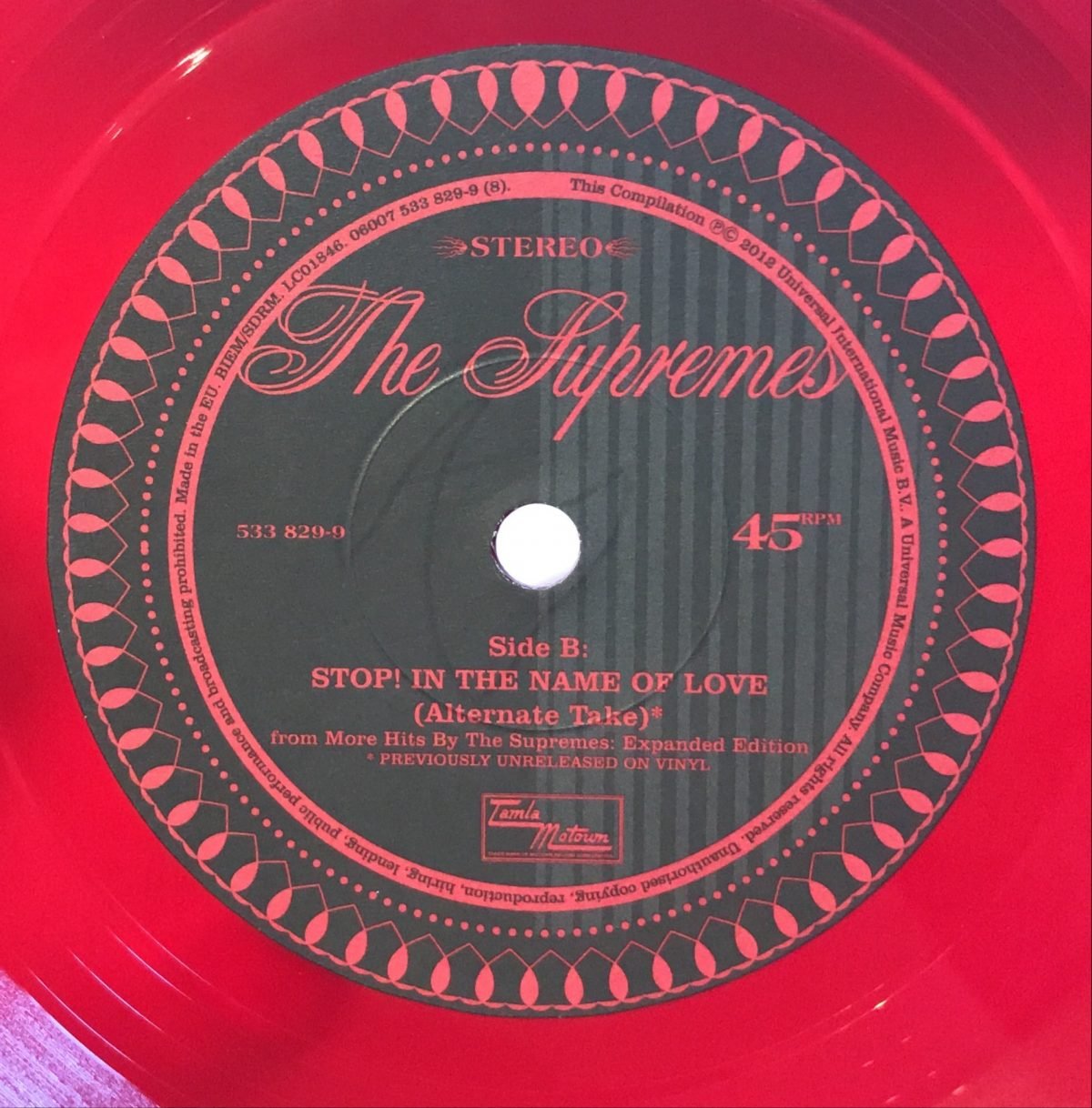 The Supremes ‎– Baby Love 12'' Picture Disc Renkli Plak - Görsel 3
