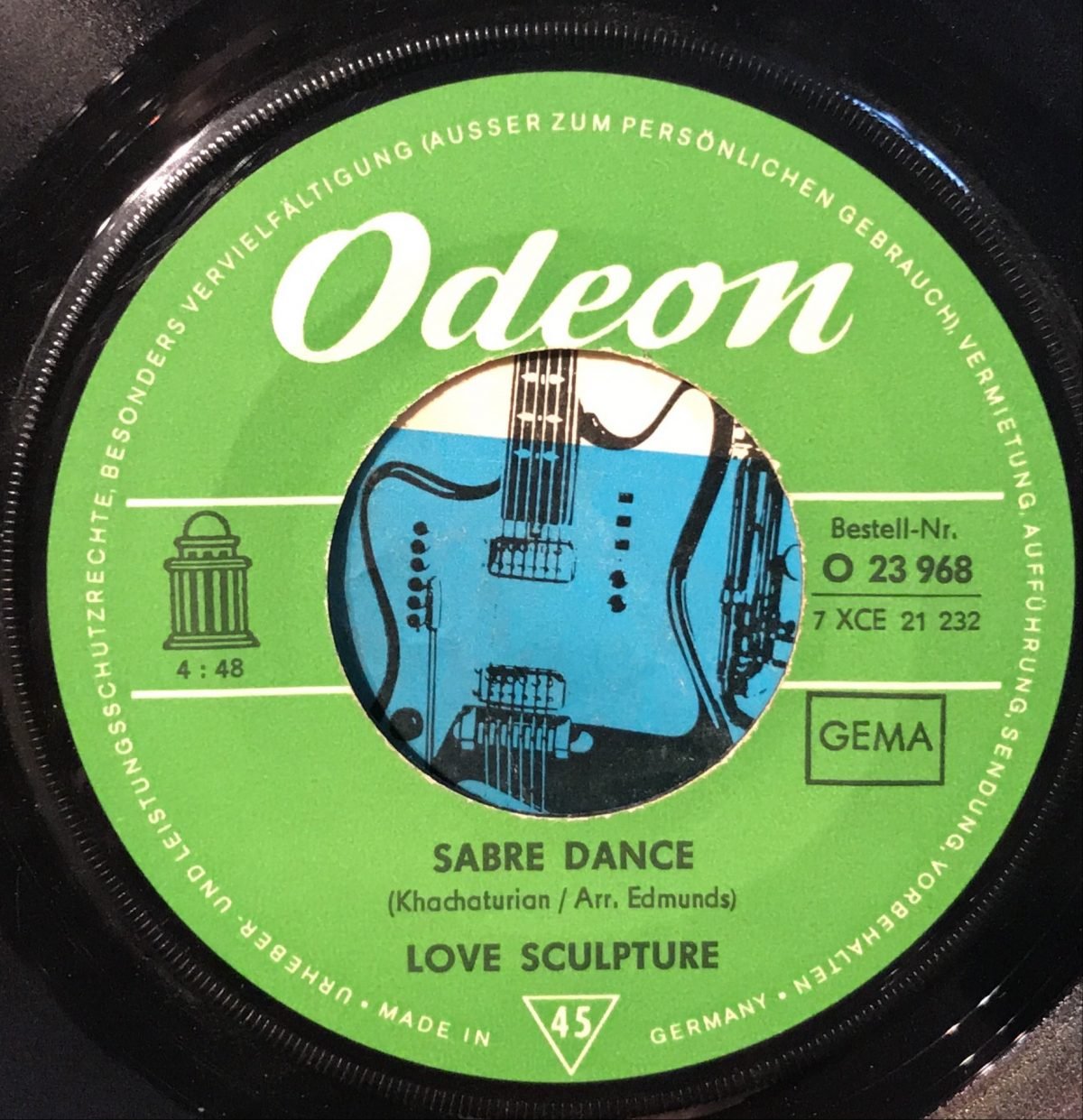 Love Sculpture ‎– Sabre Dance / Think Of Love 45lik Plak - Görsel 2