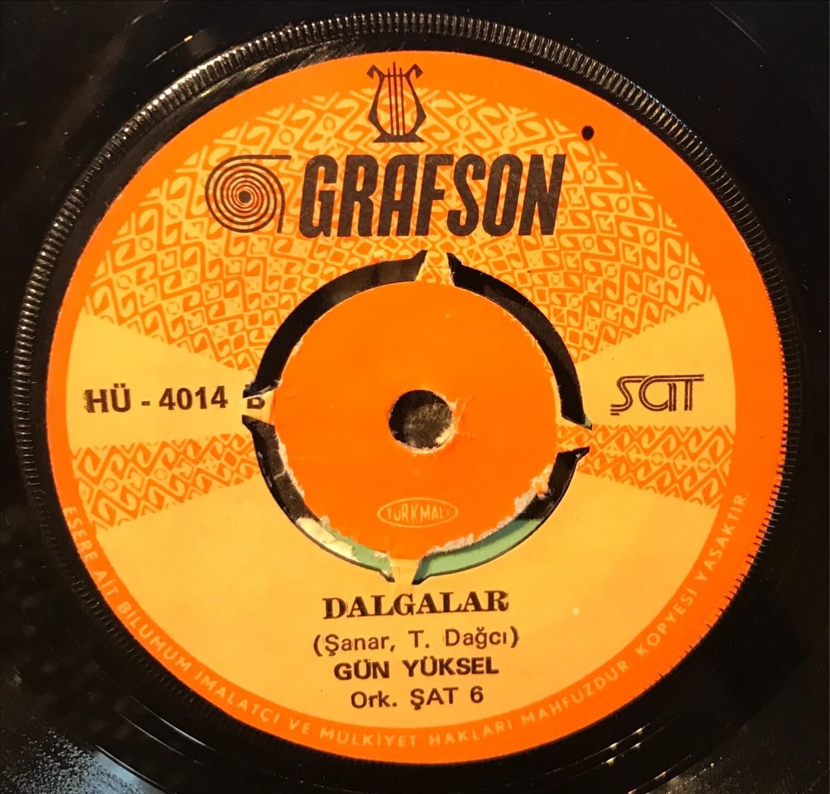 Gün Yüksel ‎– Seni Gidi / Dalgalar 45lik Plak - Görsel 3