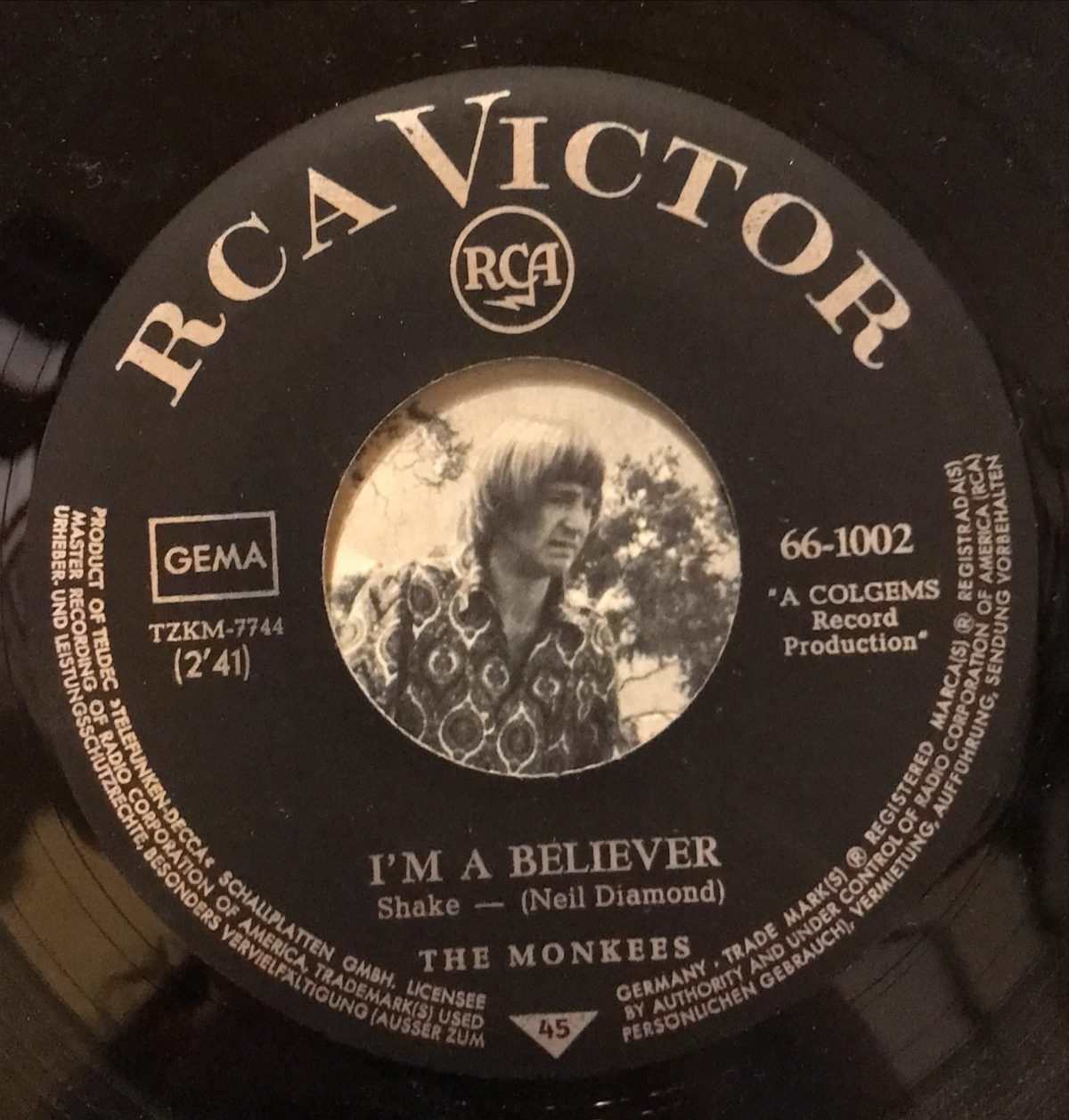 The Monkees ‎– I'm A Believer 45lik Plak - Görsel 2