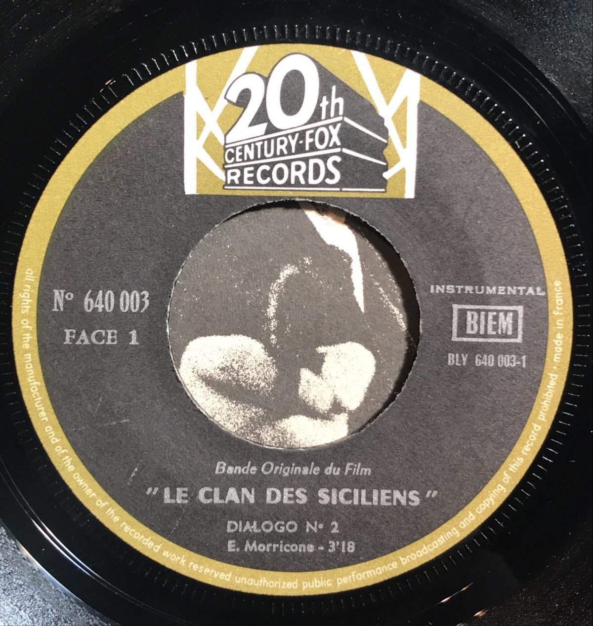 Ennio Morricone ‎– Bande Originale Du Film Le Clan Des Siciliens 45lik Plak - Görsel 3