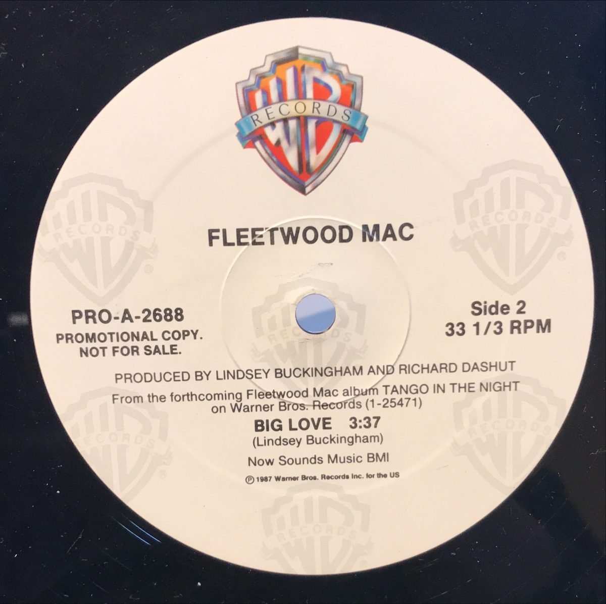 Fleetwood Mac ‎– Big Love 12'' Maxi Single PROMO - Görsel 2