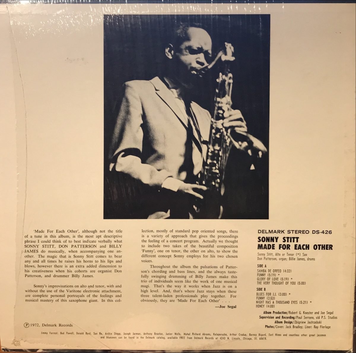 Sonny Stitt ‎– Made For Each Other LP Plak - Görsel 2