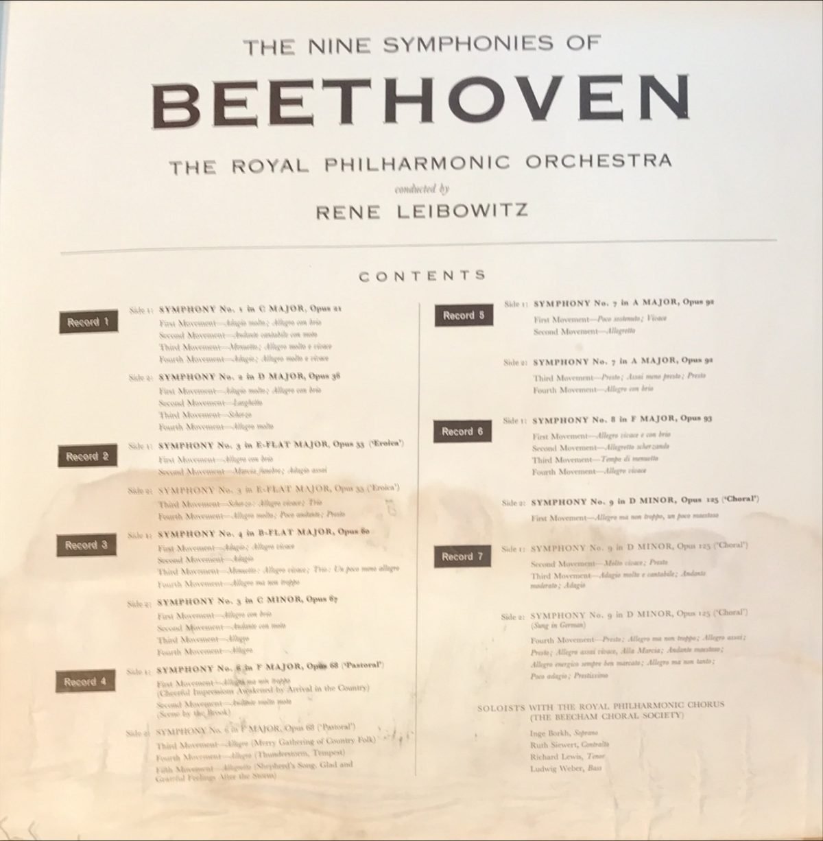 The Nine Symphonies Of Beethoven 7xLP Box Set - Görsel 2