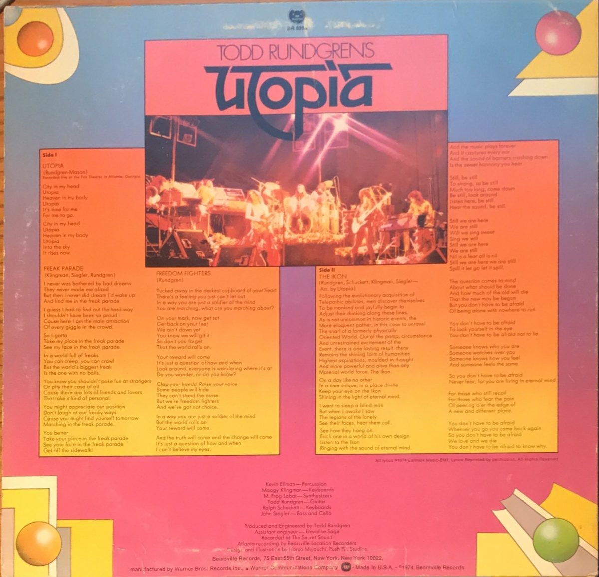 Utopia - Todd Rundgren's Utopia LP Plak - Görsel 2