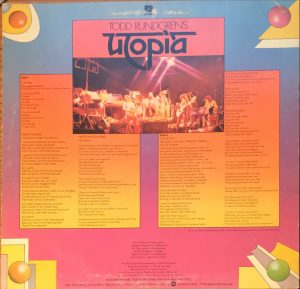Utopia - Todd Rundgren's Utopia LP Plak - Görsel 2