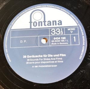 38 Sounds For Slides And Films - Ses Efektleri LP Plak Mono - Görsel 3