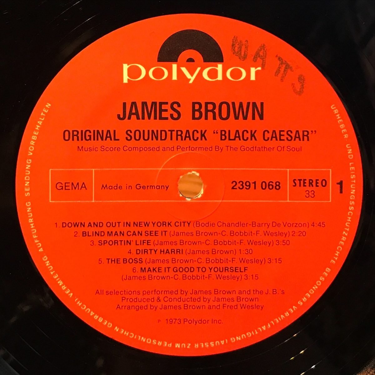 James Brown ‎– Black Caesar LP Plak - Görsel 2