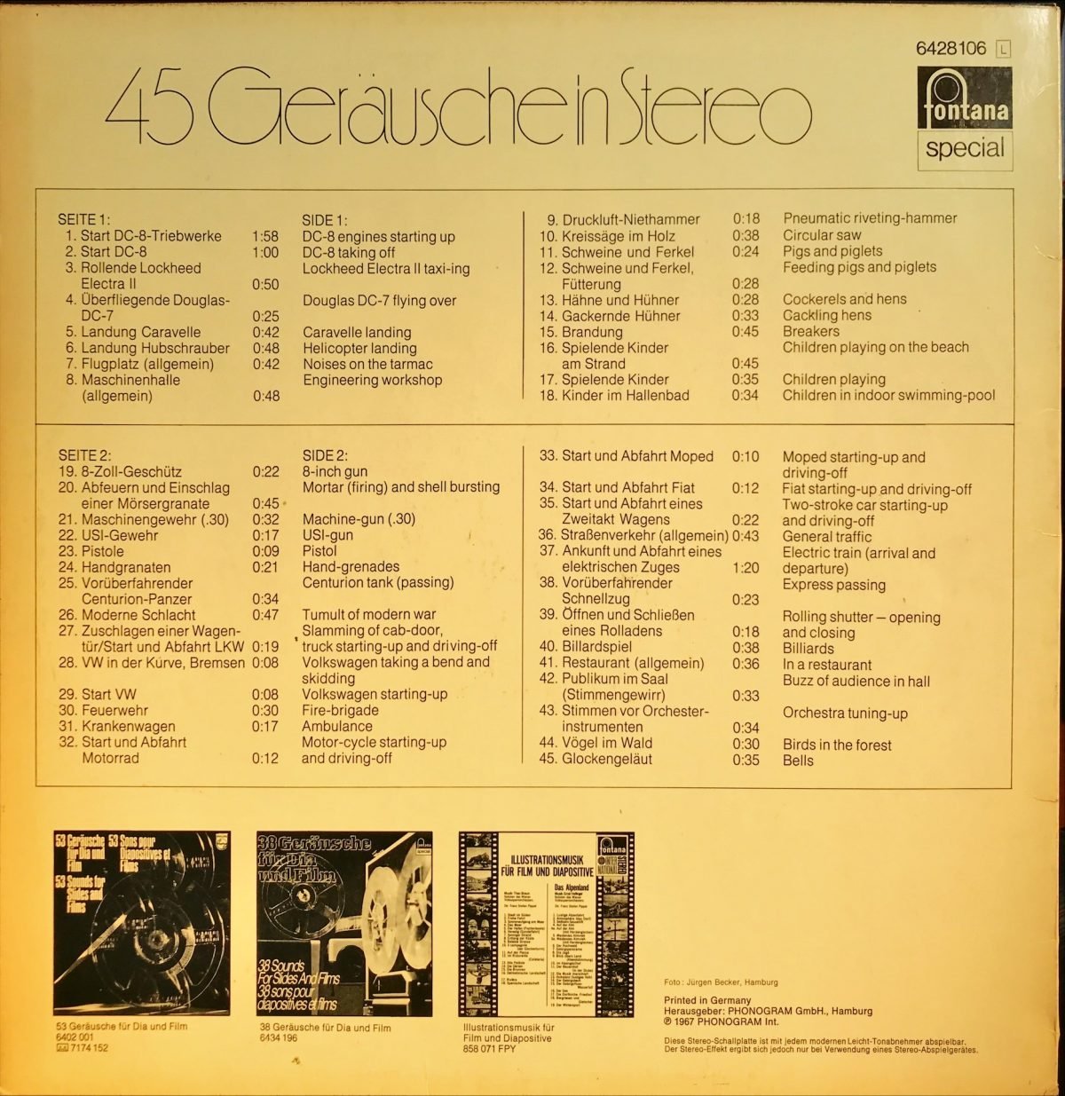 48 Sounds In Stereo - Ses Efektleri LP Plak - Görsel 2