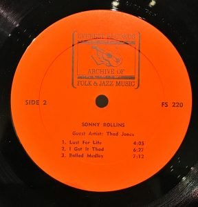 Sonny Rollins LP Plak - Görsel 3