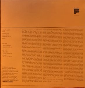 Cecil Taylor ‎– Innovations LP Plak - Görsel 3