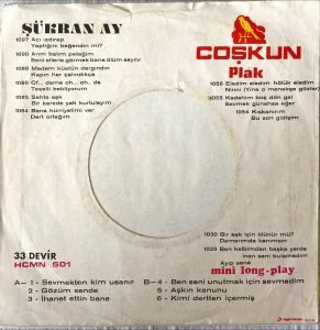 Şükran Ay ‎– Eden Bulur Dünyası / Kalbimi Kaybettim 45'lik Plak - Görsel 4