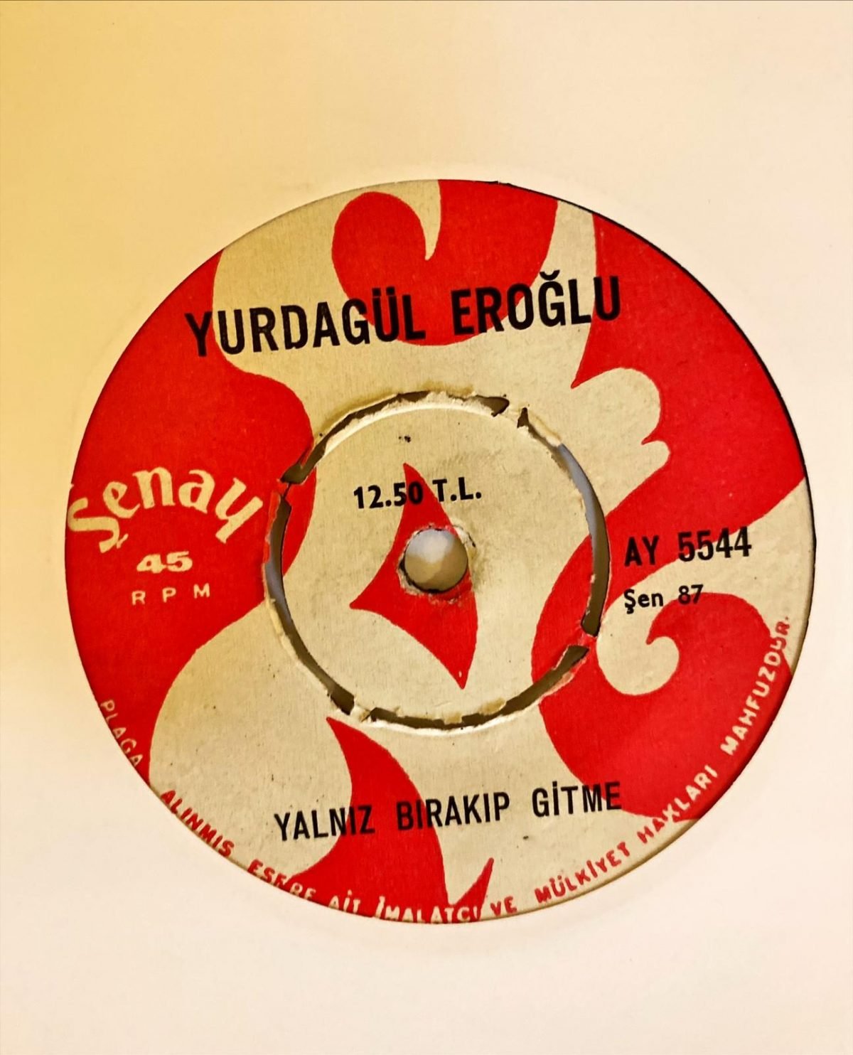 Yurdagül Eroğlu ‎– Yalnız Bırakıp Gitme / Açmam Açamam 45'lik Plak - Görsel 2