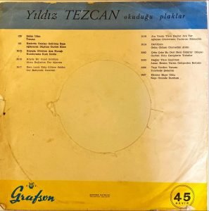 Yıldız Tezcan - Şahin İdim 45'lik Plak - Görsel 4