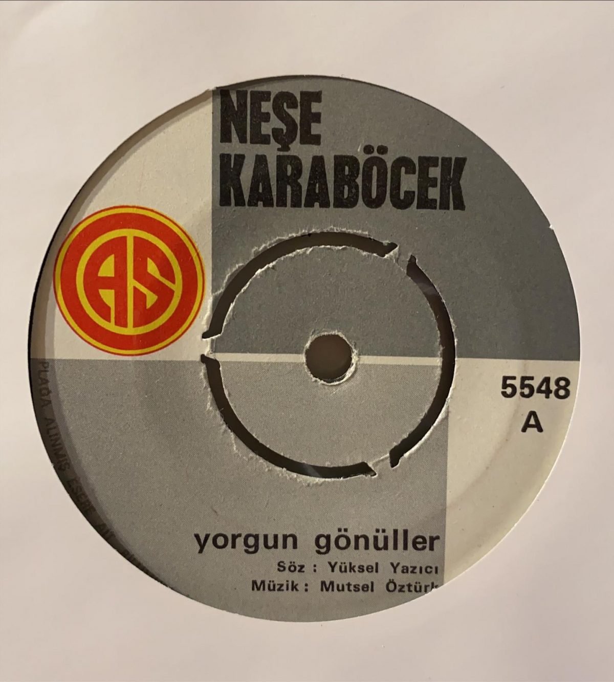 Neşe Karaböcek ‎– Yorgun Gönüller / Madem Küstün Dargındın 45'lik Plak - Görsel 3
