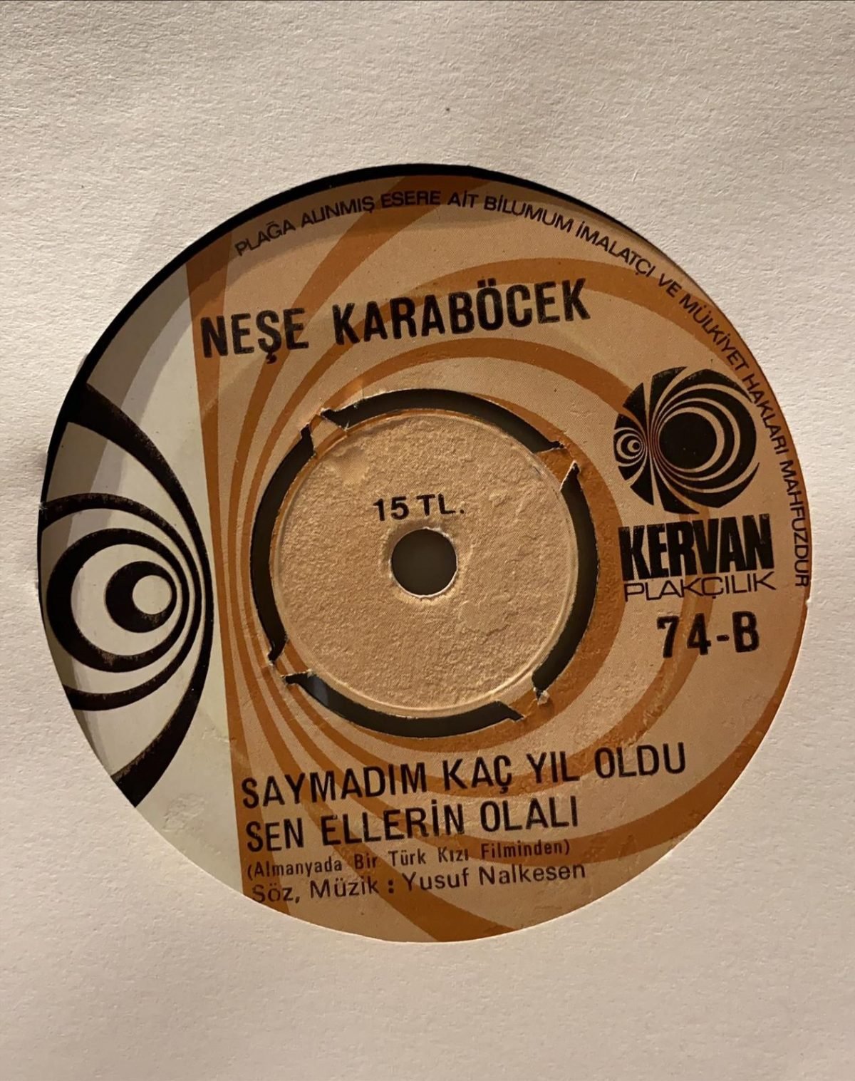 Neşe Karaböcek ‎– Duydum Ki Unutmuşsun 45'lik Plak - Görsel 3