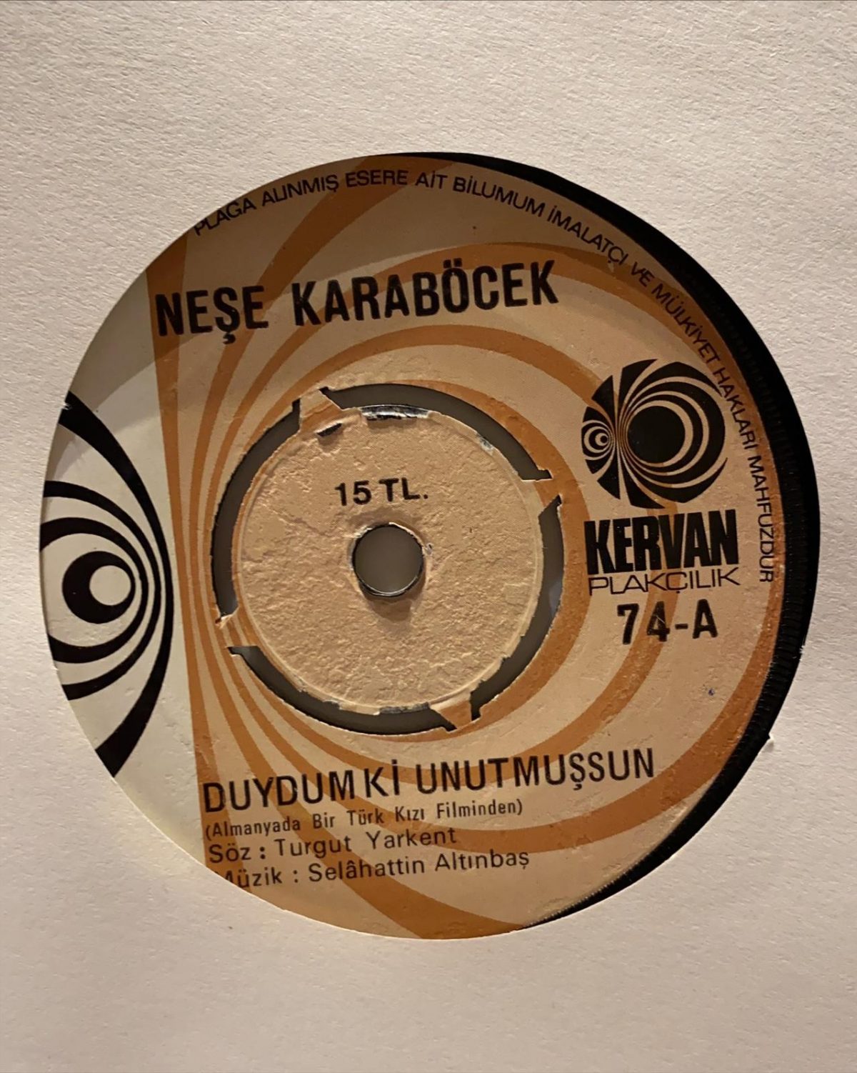 Neşe Karaböcek ‎– Duydum Ki Unutmuşsun 45'lik Plak - Görsel 4