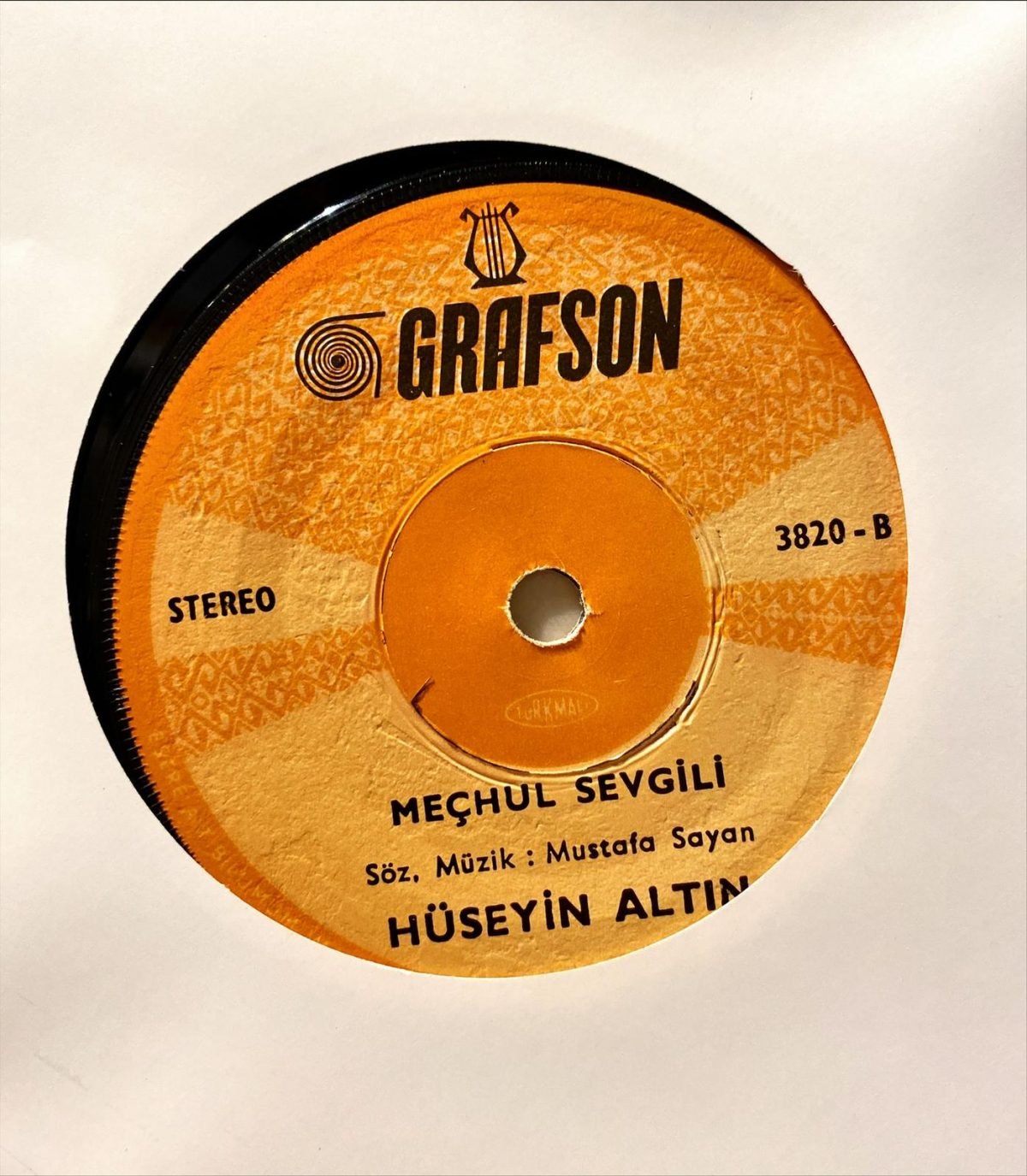Hüseyin Altın ‎– Bıktım Artık Yaşamaktan/Meçhul Sevgili 45'lik Plak - Görsel 2