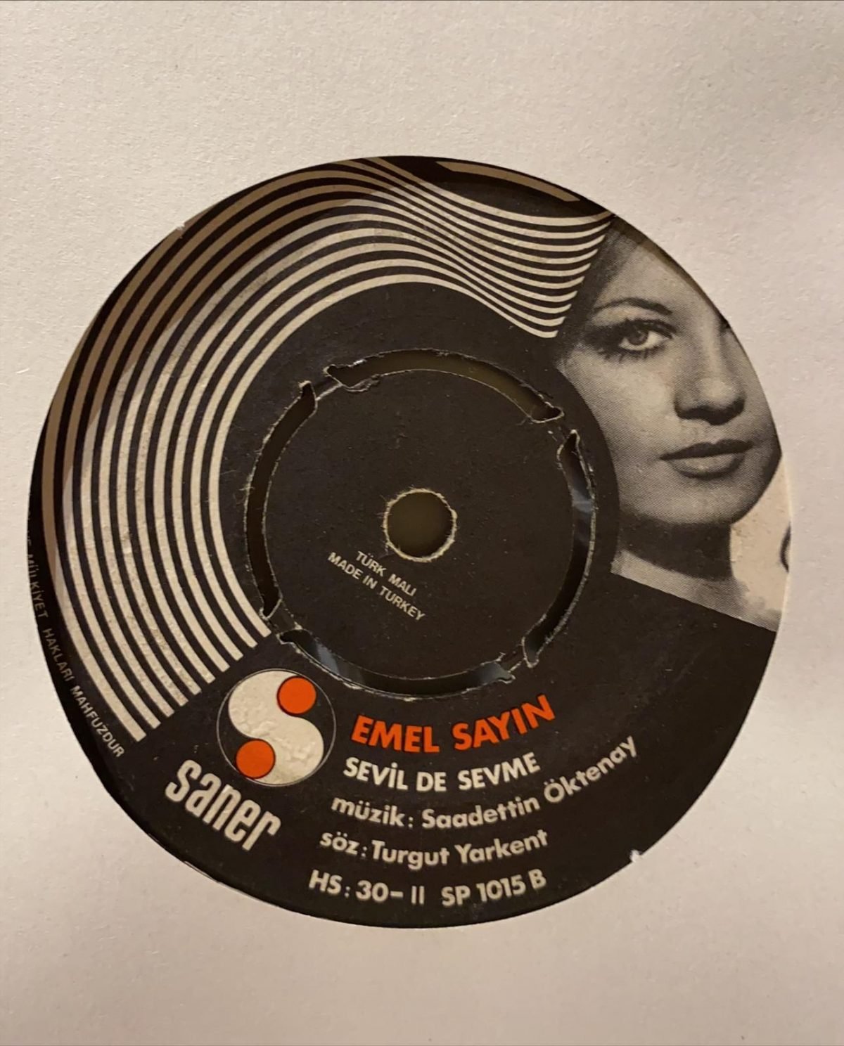 Emel Sayın ‎– Feride / Sevil De Sevme 45'lik Plak - Görsel 3