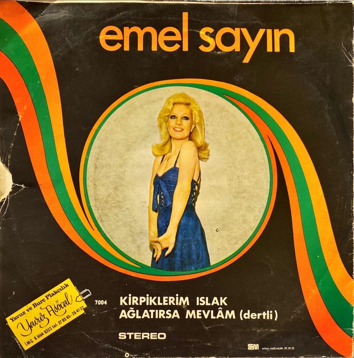 Emel Sayın ‎– Kirpiklerim Islak / Ağlatırsa Mevlam 45'lik Plak - Görsel 2