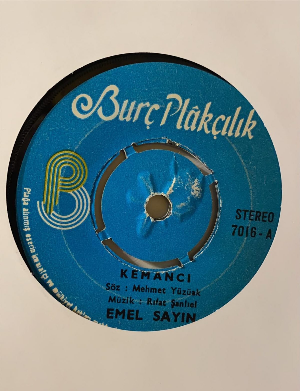 Emel Sayın ‎– Kemancı / Gözlerime Bak Ta İnan 45'lik Plak - Görsel 3