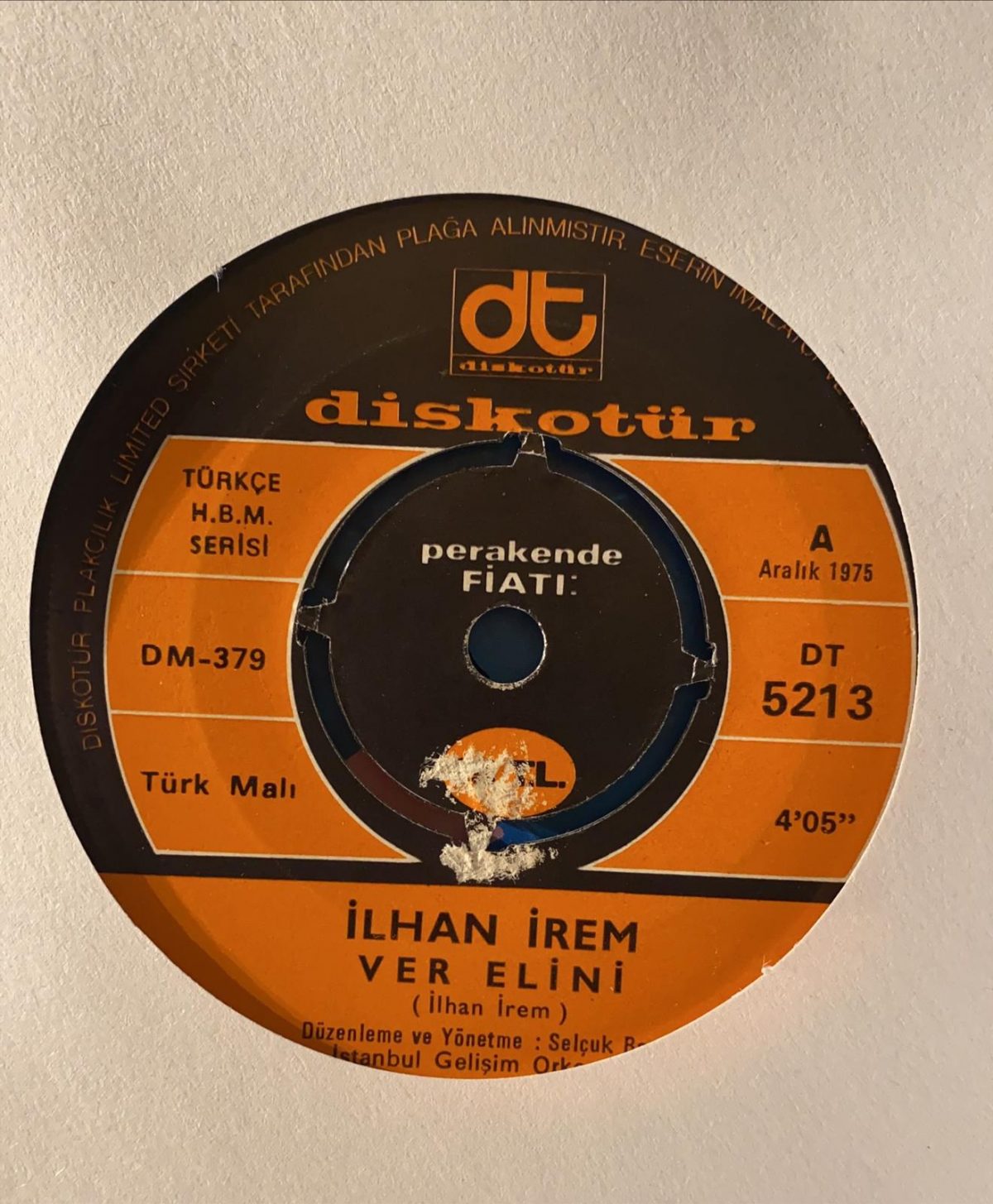 İlhan İrem ‎– Ver Elini / Üzülme Dostum 45'lik Plak - Görsel 4