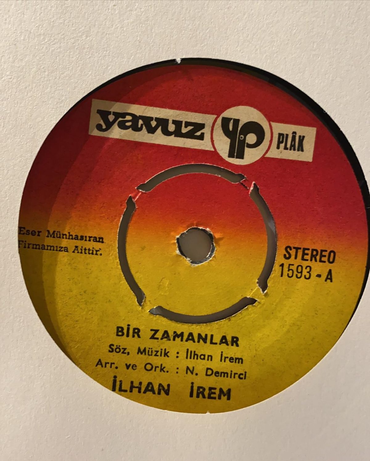 İlhan İrem ‎– Bir Zamanlar 45'lik Plak - Görsel 3