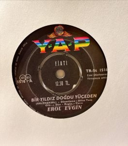 Erol Evgin ‎– Bir Yıldız Doğdu Yüceden 45'lik Plak - Görsel 2