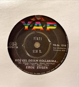 Erol Evgin ‎– Bir Yıldız Doğdu Yüceden 45'lik Plak - Görsel 3