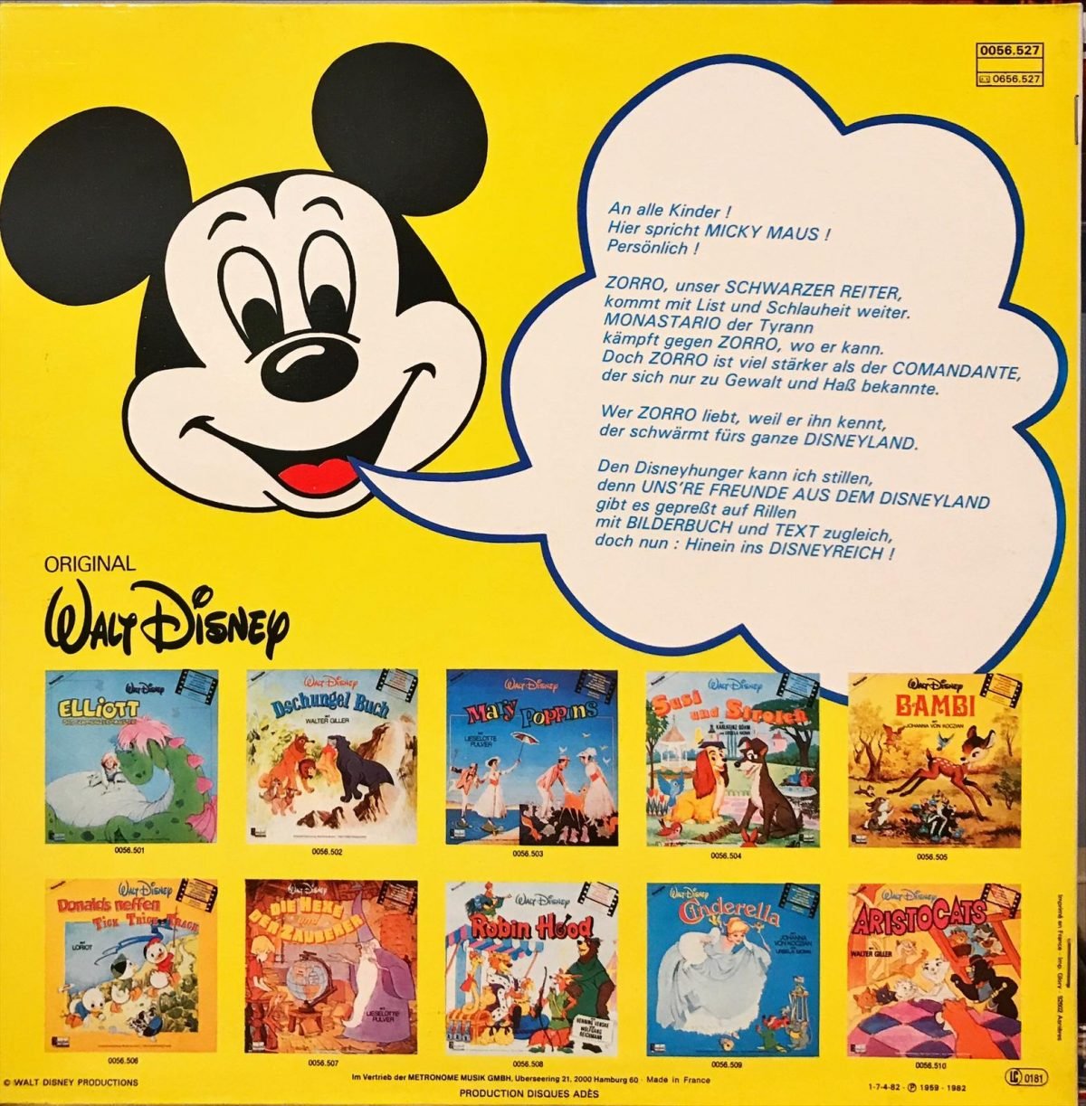 Petra Schmidt-Decker ‎– Walt Disney - Zorro (Radyo Piyesi) LP Plak - Görsel 2