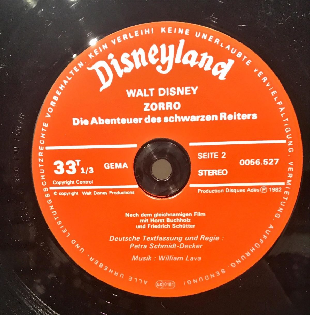Petra Schmidt-Decker ‎– Walt Disney - Zorro (Radyo Piyesi) LP Plak - Görsel 4