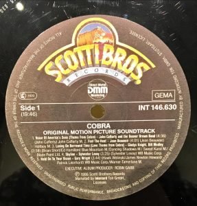Cobra (Original Motion Picture Soundtrack) LP Plak - Görsel 2