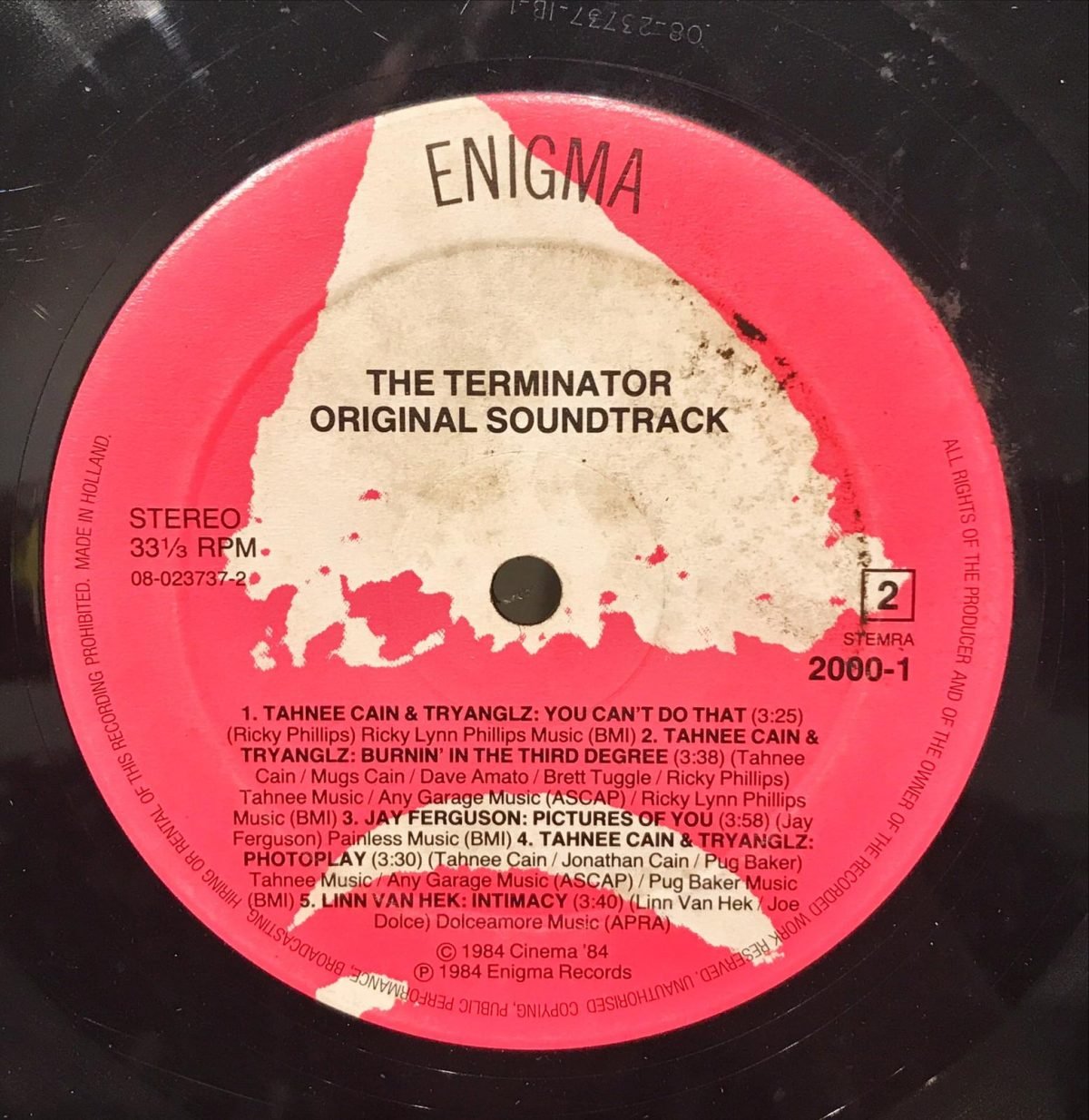 The Terminator Original Soundtrack LP Plak - Görsel 2