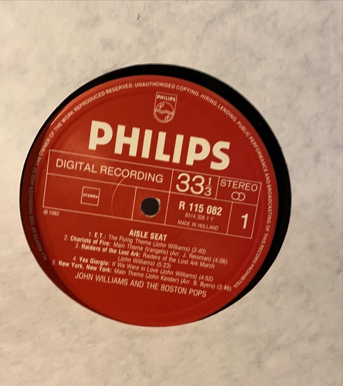 John Williams And The Boston Pops ‎– Aisle Seat LP Plak - Görsel 3