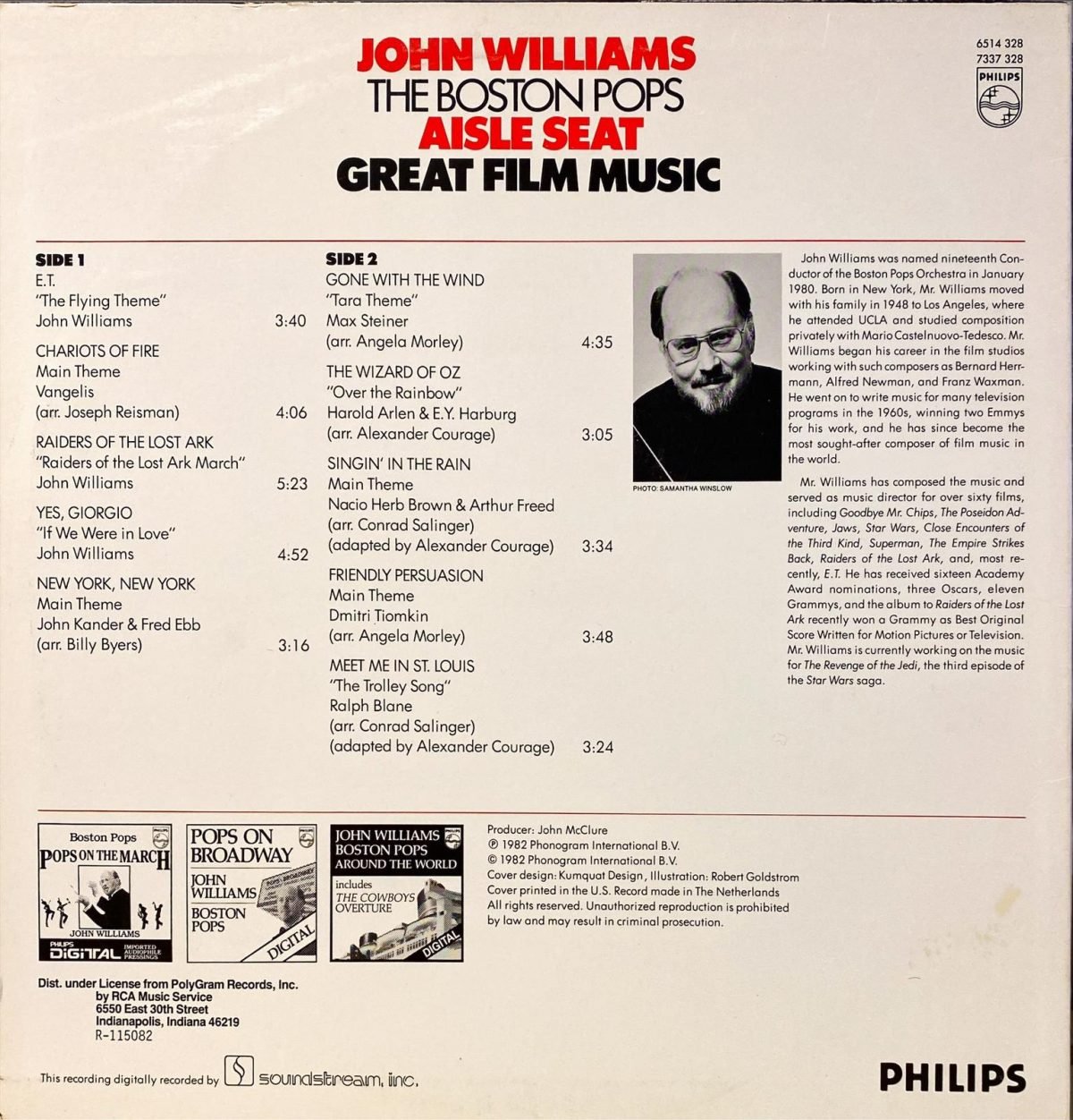 John Williams And The Boston Pops ‎– Aisle Seat LP Plak - Görsel 4