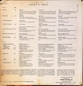 Souvenir Of Jamaica LP Plak - Görsel 2