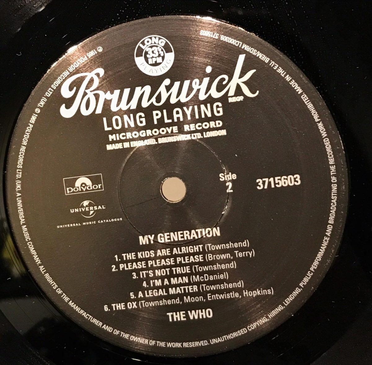 The Who ‎– My Generation LP Plak - Görsel 3
