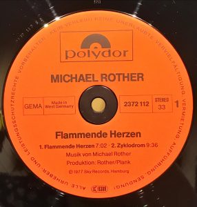 Michael Rother ‎– Flammende Herzen LP Plak - Görsel 3