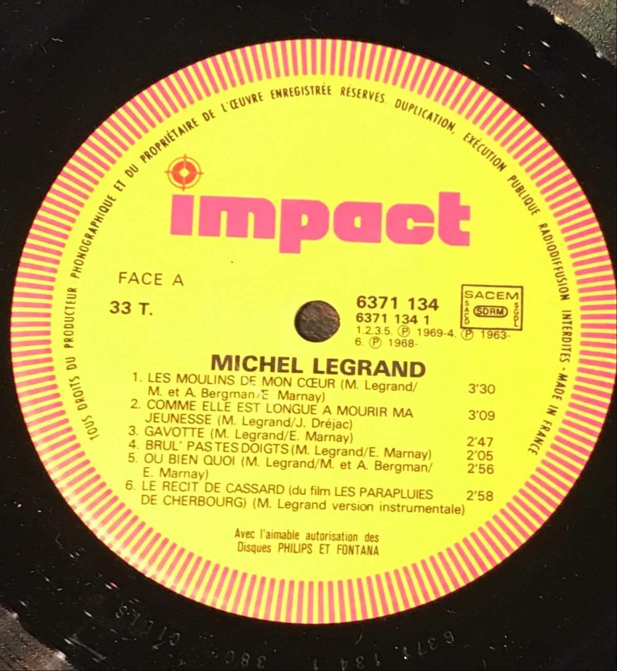 Michel Legrand ‎– Michel Legrand LP Plak - Görsel 2