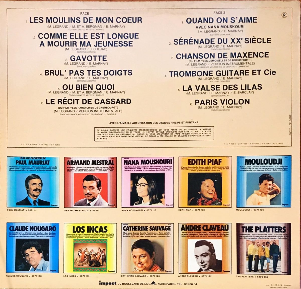 Michel Legrand ‎– Michel Legrand LP Plak - Görsel 3